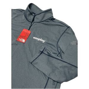 North Face Gray Quarter Zip Mens 3XL “Employ” Logo NEW!